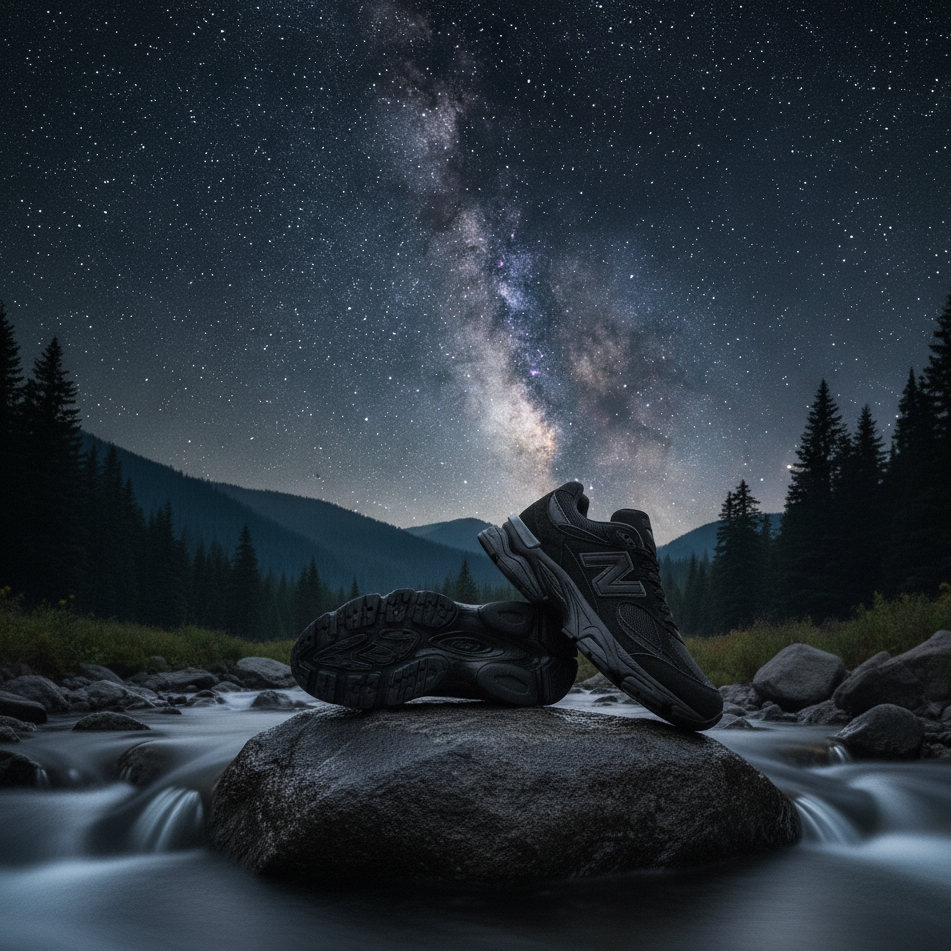 New Balance 9060 (Triple Black & White)