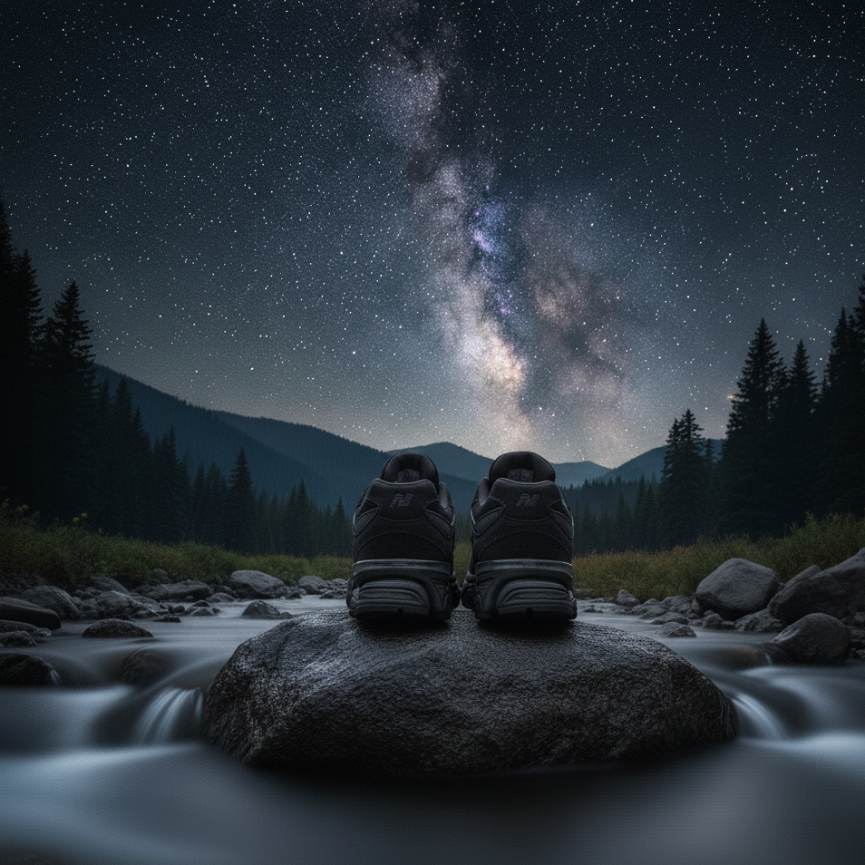 New Balance 9060 (Triple Black & White)