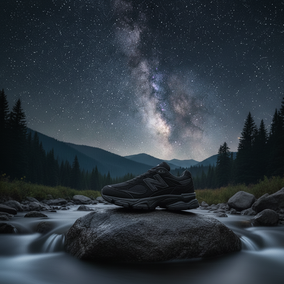 New Balance 9060 (Triple Black & White)